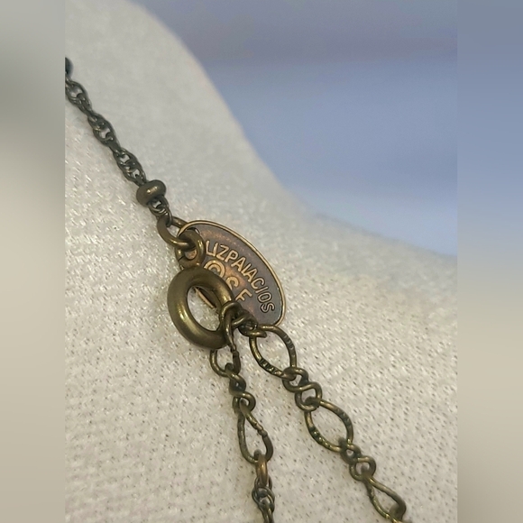 Deep Red Swarvoski Crystal Liz Palacios SF Bohemian style Necklace - Picture 4 of 4